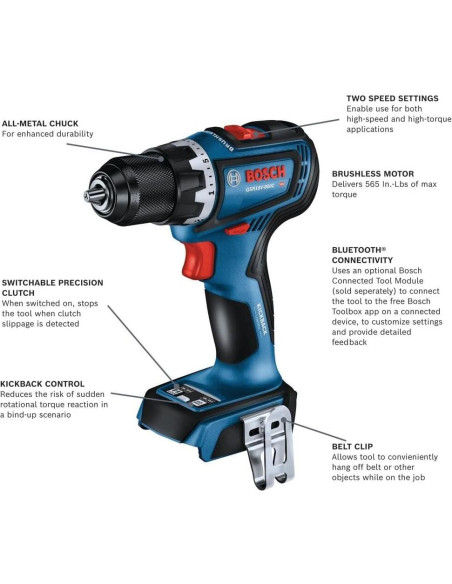 Taladro Atornillador BOSCH GSR18V-800CN 18V Sin Escobillas