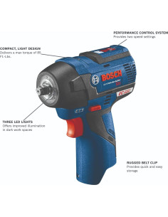 Llave de Impacto BOSCH PS82-02 12V Max EC 3/8" 85 Nm Torque 2