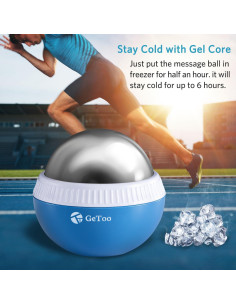 Rodillo de Masaje Frío GeToo 7.1 cm - Alivio Muscular 6 Horas 2