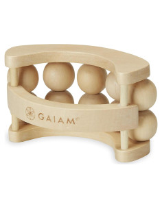 Rodillo de Masaje Gaiam Relax de Madera con 10 Bolas