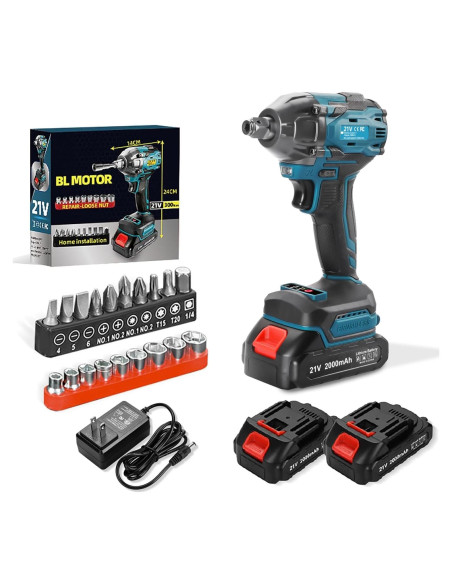 Llave de impacto inalámbrica 300Nm Herramientas 007 21V