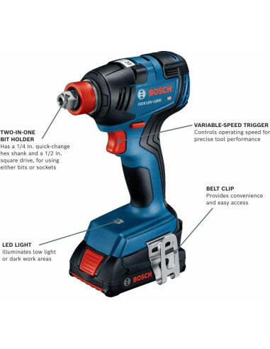 Kit de Herramientas Bosch GXL18V-233B25 18V con Taladro y Destornillador