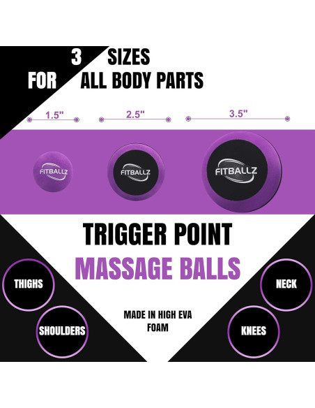 Kit de Masaje de Tejido Profundo Fitballz 6 Pelotas