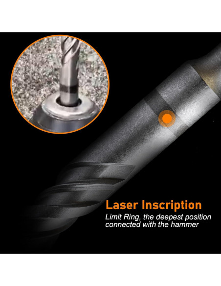 Juego de Brocas SDS Plus WildBossy 5PCS para Concreto