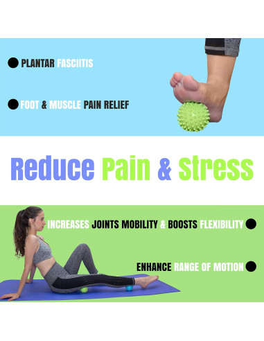 Kit de Masaje de Tejido Profundo Fitballz 6 Pelotas