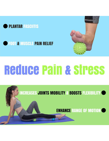 Kit de Masaje de Tejido Profundo Fitballz 6 Pelotas