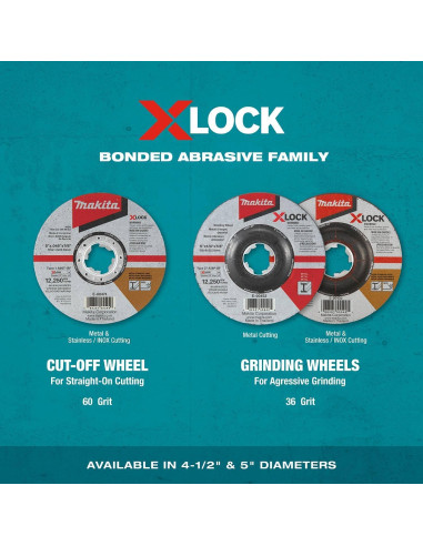 Rueda de Corte Makita E-00446 115mm 60 Grano X-LOCK