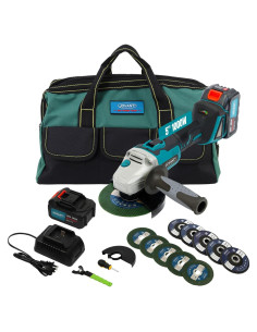 Amoladora Angular Inalámbrica JOVANT 4.5" 9000RPM 2 Baterías