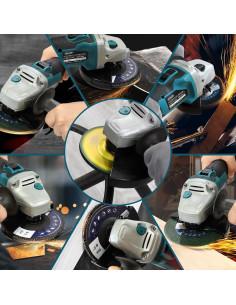 Amoladora Angular Inalámbrica JOVANT 4.5" 9000RPM 2 Baterías 2