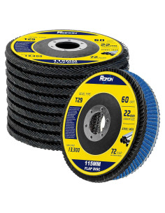 Disco de Aleta ROMON 115 mm 60 Granos para Amoladora Angular