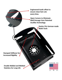 Cuchilla Oscilante Qbit SQ1000-S-SL para Paneles de Yeso 2