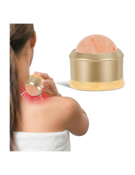 Rodillo de Masaje de Sal del Himalaya DICEYKNOD 6.86cm Alivio Estrés Rodillo de Masaje de Sal del Himalaya DICEYKNOD 6.86cm Alivio Estrés