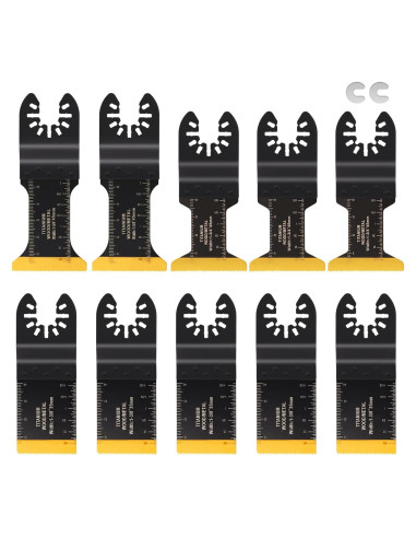 Cuchillas Oscilantes COMOWARE 10Pcs Titanio Multi-Tarea