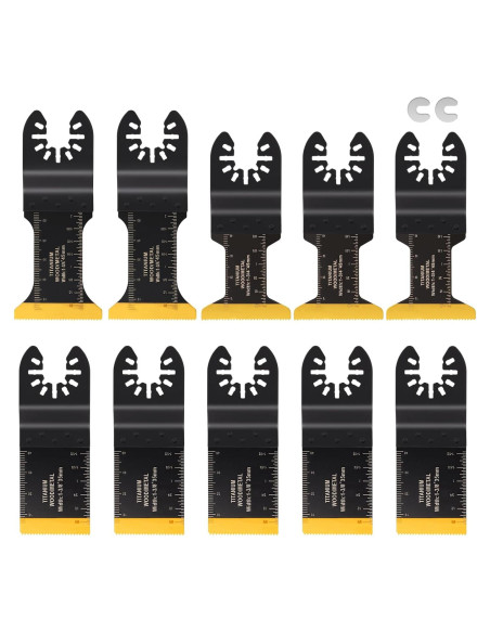 Cuchillas Oscilantes COMOWARE 10Pcs Titanio Multi-Tarea