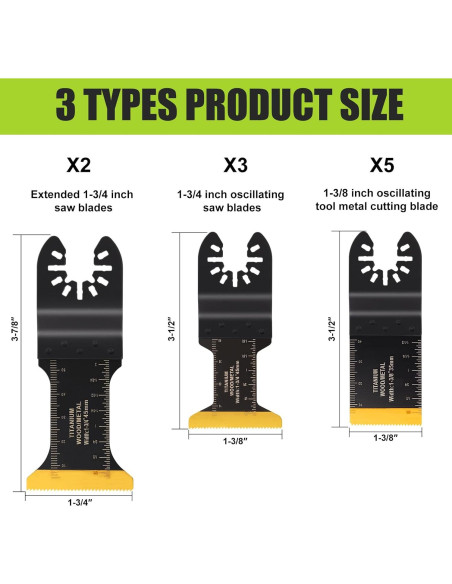 Cuchillas Oscilantes COMOWARE 10Pcs Titanio Multi-Tarea