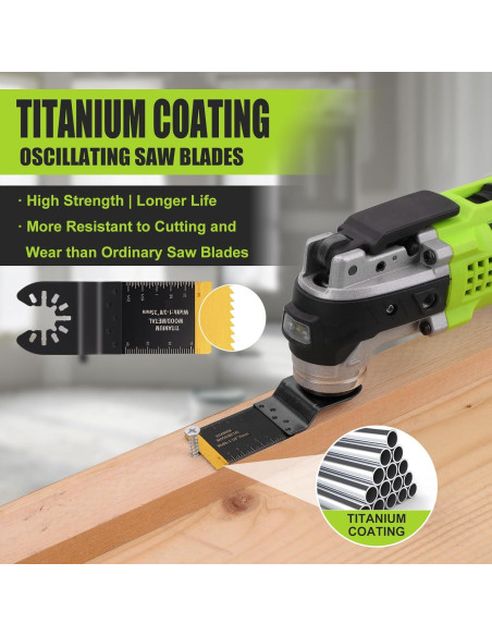 Cuchillas Oscilantes COMOWARE 10Pcs Titanio Multi-Tarea