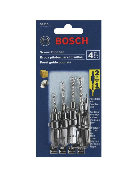 Juego de Brocas Autocentrantes BOSCH 3 Piezas 6,35 mm