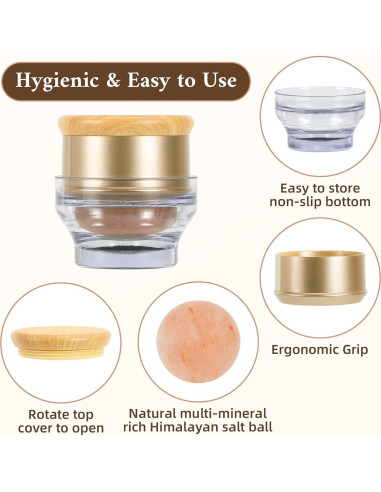 Rodillo de Masaje de Sal del Himalaya DICEYKNOD 6.86cm Alivio Estrés