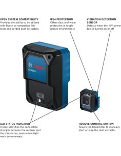 Sistema de Control de Polvo Bluetooth BOSCH GCA30-42K 3W 2