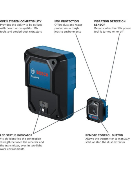 Sistema de Control de Polvo Bluetooth BOSCH GCA30-42K 3W