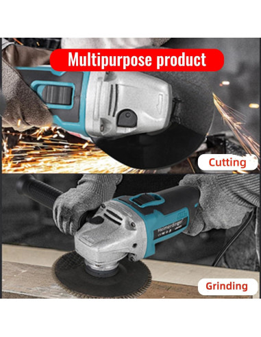 Amoladora Angular Inalámbrica Heimerdinger 18V 4.5" Alta Potencia