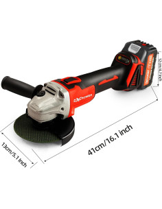 Amoladora Angular Inalámbrica DogChrymion 20V 8500 RPM 11,43 cm 2