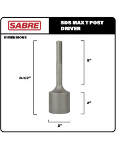 Conductor de Poste T Sabre Tools SDS Max 5,08 cm Duradero 2