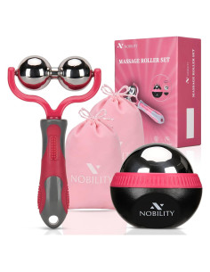 Rodillo de Masaje Nobility Rosa - Frío y Caliente, 2 Piezas