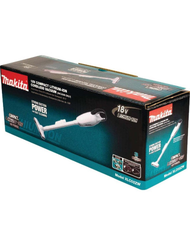 Aspiradora Inalámbrica Makita XLC02ZW 18V Compacta Blanca