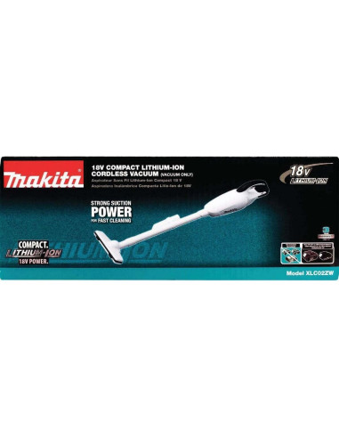 Aspiradora Inalámbrica Makita XLC02ZW 18V Compacta Blanca