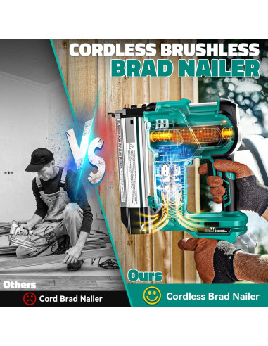 Clavadora de Brad Ecarke 18V 2 en 1 para Makita