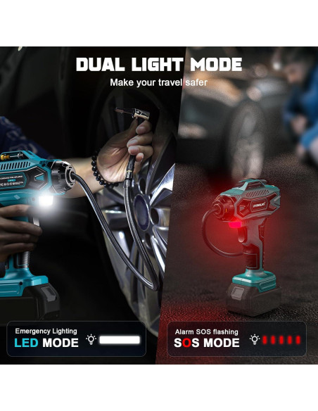 Compresor de Aire LIVOWALNY 18V 160PSI Portátil Sin Cable