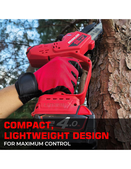 Mini Motosierra Inalámbrica BITOON 800W 2-en-1 6" y 8"