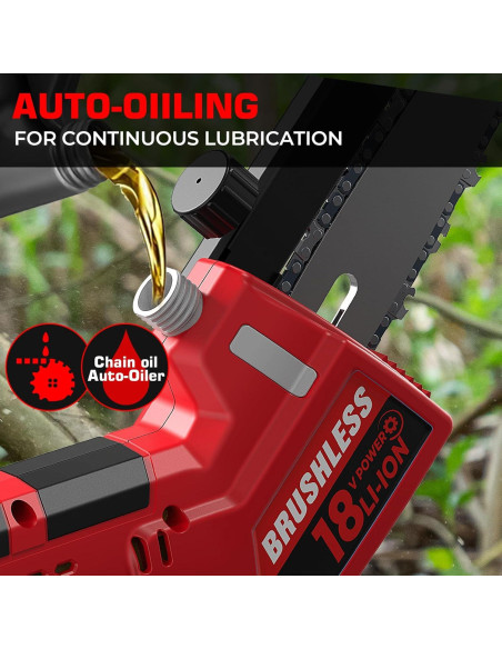 Mini Motosierra Inalámbrica BITOON 800W 2-en-1 6" y 8"