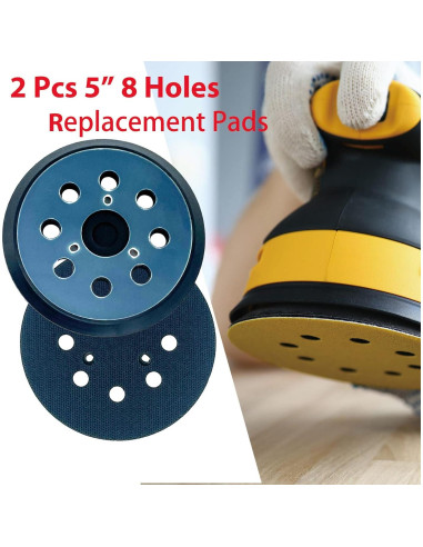 2 PZS Almohadilla Lijadora 5" HVAKHVA Compatible Dewalt/Makita