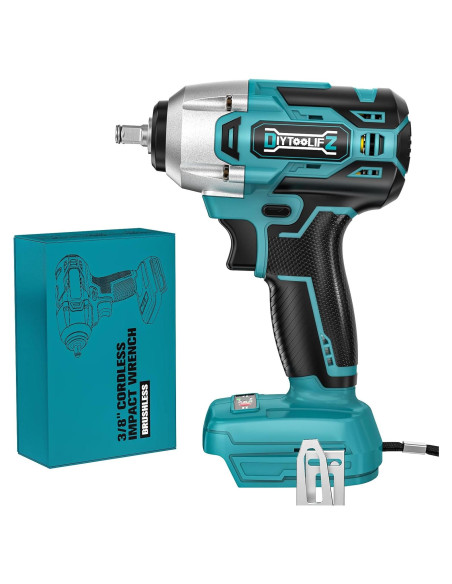 Llave de impacto inalámbrica DIYtoolifz 18V 250 Nm 3/8"