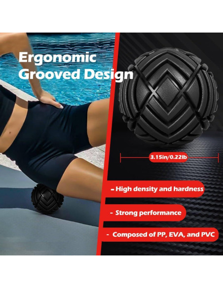 Bola de Masaje Muscular TETOP 8 cm para Liberación Miofascial