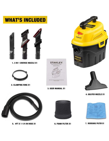 Aspiradora Húmeda/Seca Stanley SL18910P-3 11.4L 3HP
