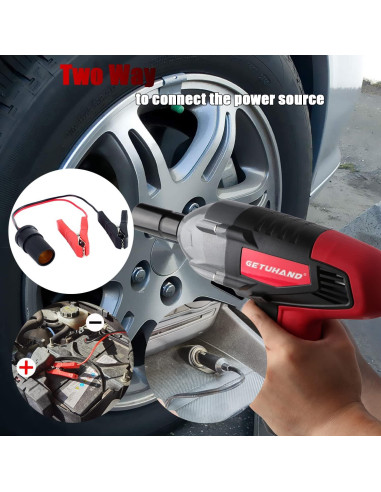 Llave de Impacto Eléctrica GETUHAND 12V 400N.m Portátil