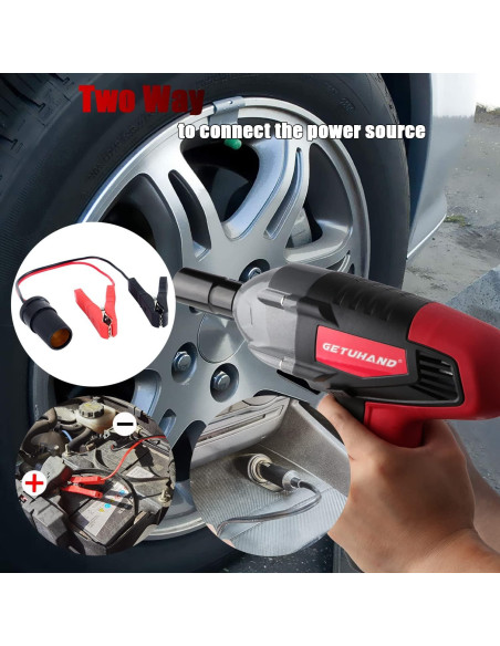 Llave de Impacto Eléctrica GETUHAND 12V 400N.m Portátil