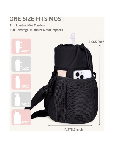 Soporte para Botellas ECOHUB con Correa Ajustable Negra