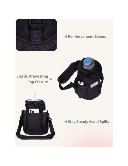 Soporte para Botellas ECOHUB con Correa Ajustable Negra