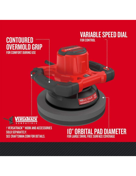 Pulidora CRAFTSMAN CMEE100 10" 2800 OPM con cable