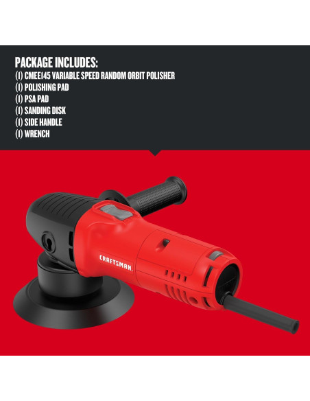Pulidora CRAFTSMAN 6" Velocidad Variable 4.5A CMEE145