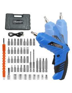 Destornillador Inalámbrico MQFORU 3.6V 47 en 1 con Luz LED