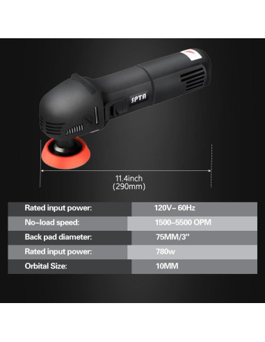 Pulidora Rotativa SPTA Mini 240V con 27 Piezas de Pulido