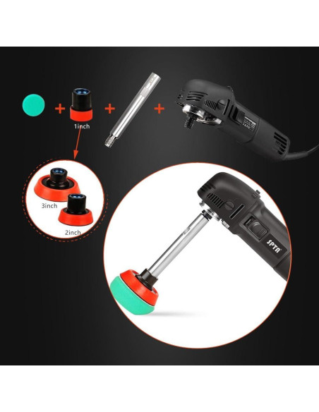Pulidora Rotativa SPTA Mini 240V con 27 Piezas de Pulido