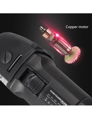 Pulidora Rotativa SPTA Mini 240V con 27 Piezas de Pulido