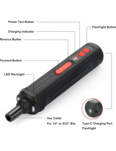 Destornillador eléctrico ANTRobut 4V con 34 accesorios 2