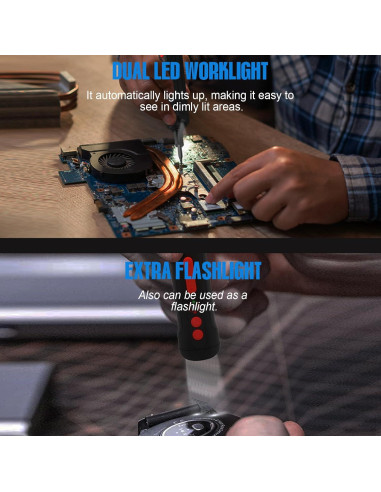 Destornillador eléctrico ANTRobut 4V con 34 accesorios